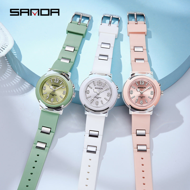 Sanda Kids Waterproof Quartz Watch – LED Light Analog Sports Watch for Boys & Girls
