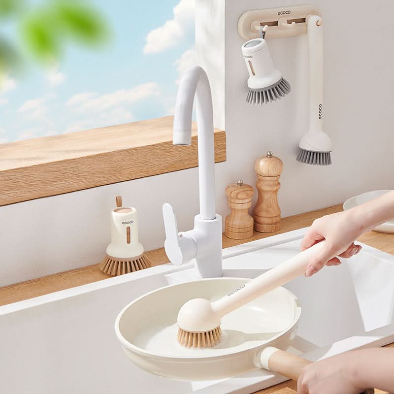 Automatic Liquid-Fill Dish Scrub Brush – Kitchen Pot & Pan Cleaning Brush