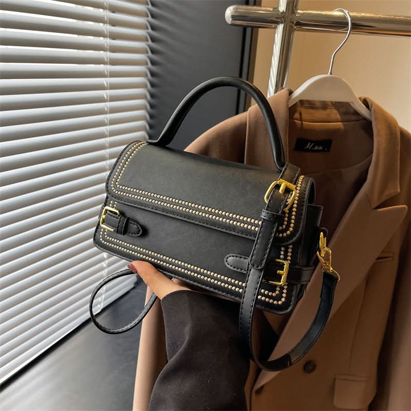 Women's Small Square Shoulder Bag – PU Leather With Zipper Pocket