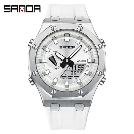 Men's Waterproof Sports Watch – Octagonal Design