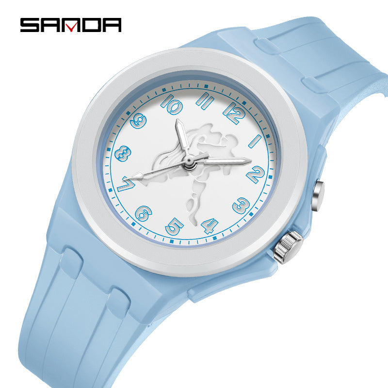 Sanda Constellation Quartz Watch – Luminous Waterproof Student Watch for Kids