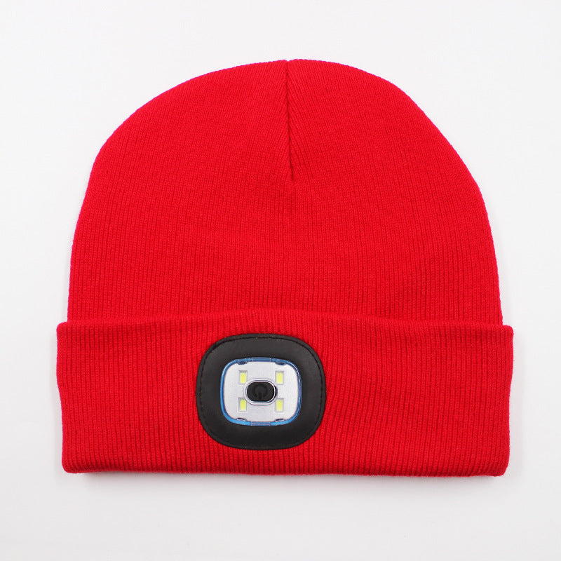 LED Beanie Hat – Rechargeable Knit Travel Hat with Light, Windproof & Warm