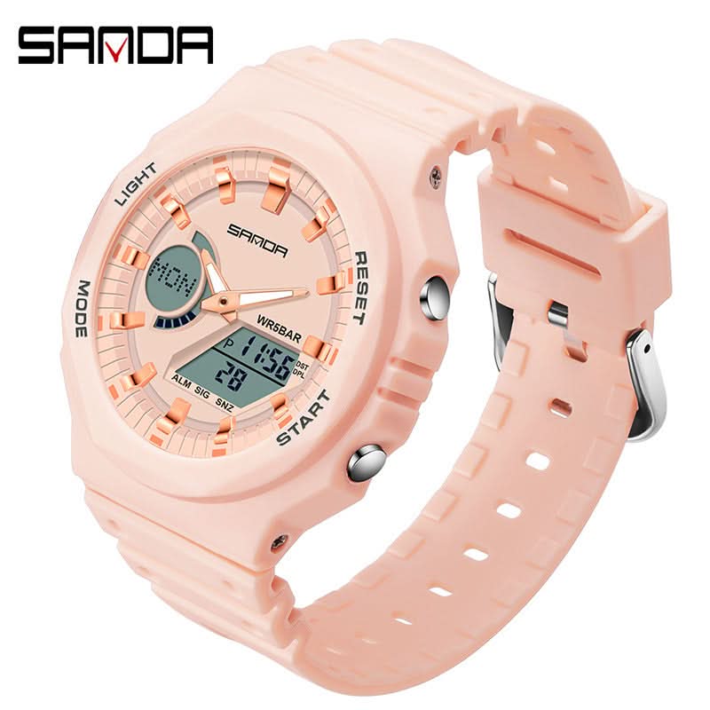 Men’s Dual Display Sports Watch – Waterproof, Multi-Functional Watch