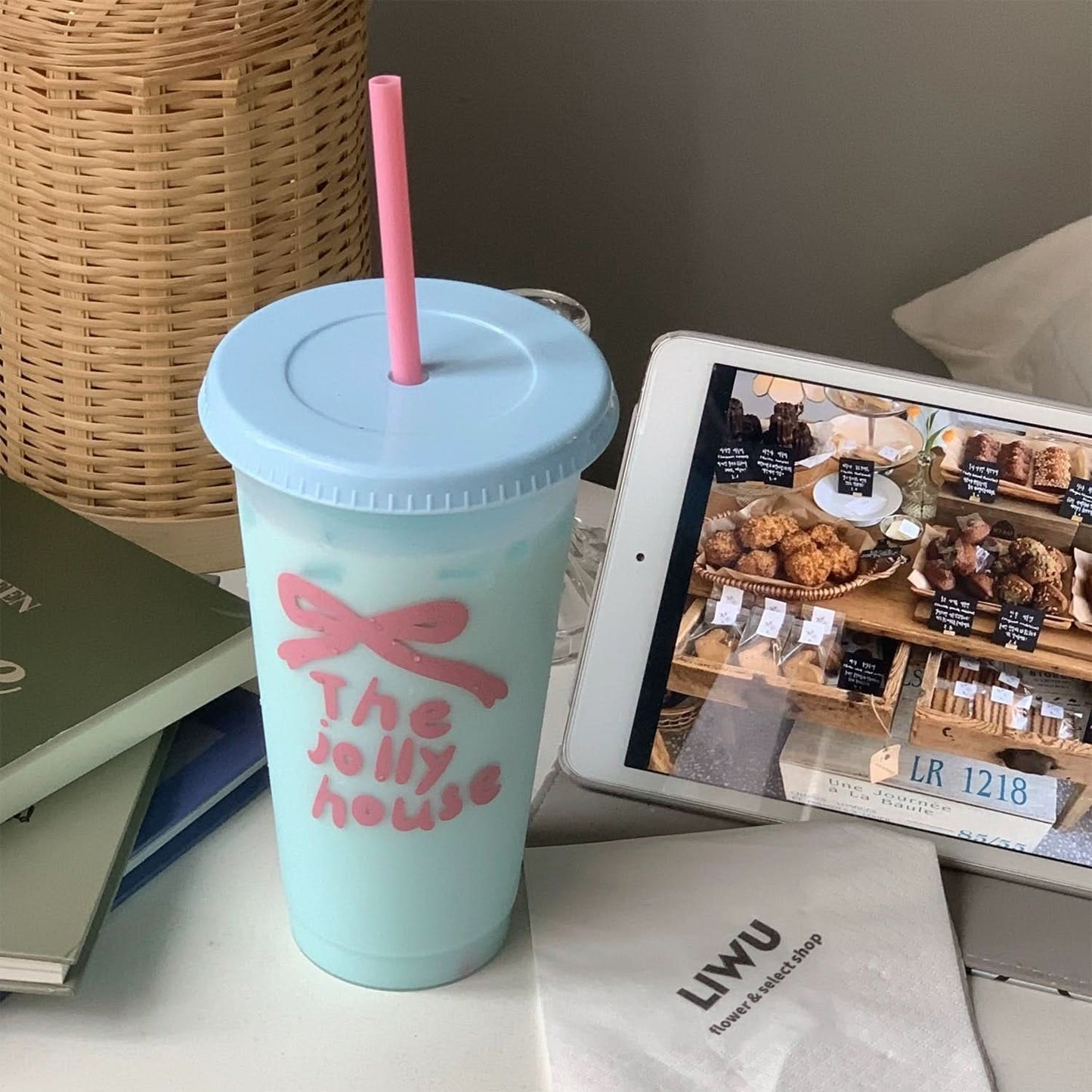 Korean Cartoon Puppy Travel Coffee Tumbler