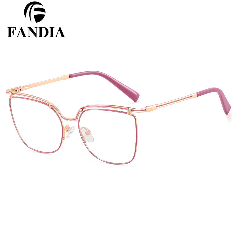 Women's Thin Metal Glasses Frame – Minimalist Anti-Blue Light Myopia Eyewear