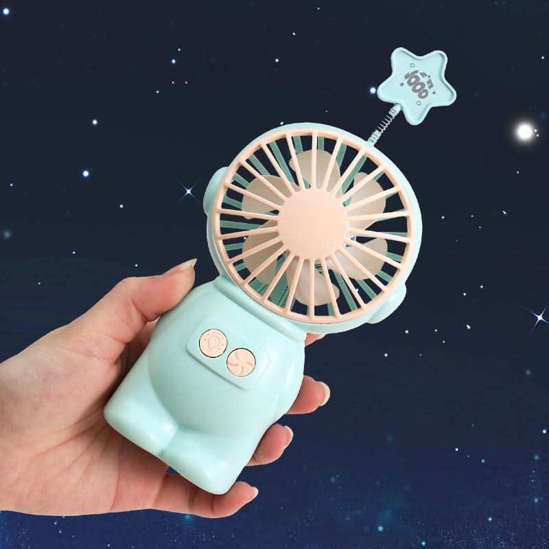 Cartoon Handheld Fan with Star Light – USB Rechargeable