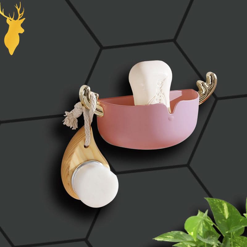 Wall-Mounted Soap Holder – Self-Draining Soap Box with Seamless Adhesive