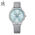 SK Fashion Women’s Quartz Watch – 30M Waterproof PU Strap, Sun Pattern Dial