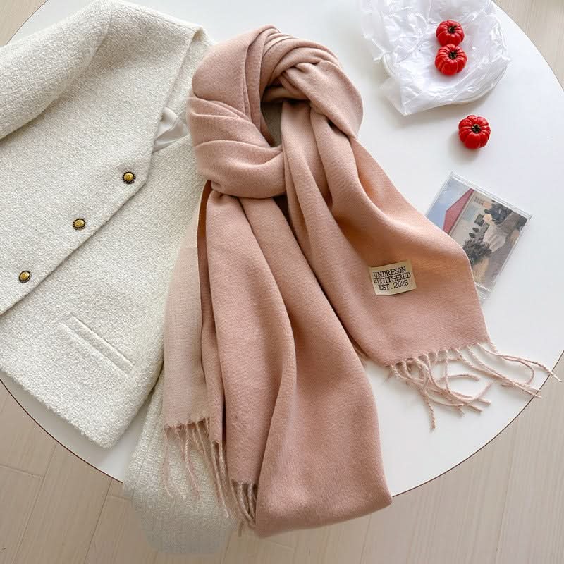 Korean Style Double-Sided Imitation Cashmere Scarf