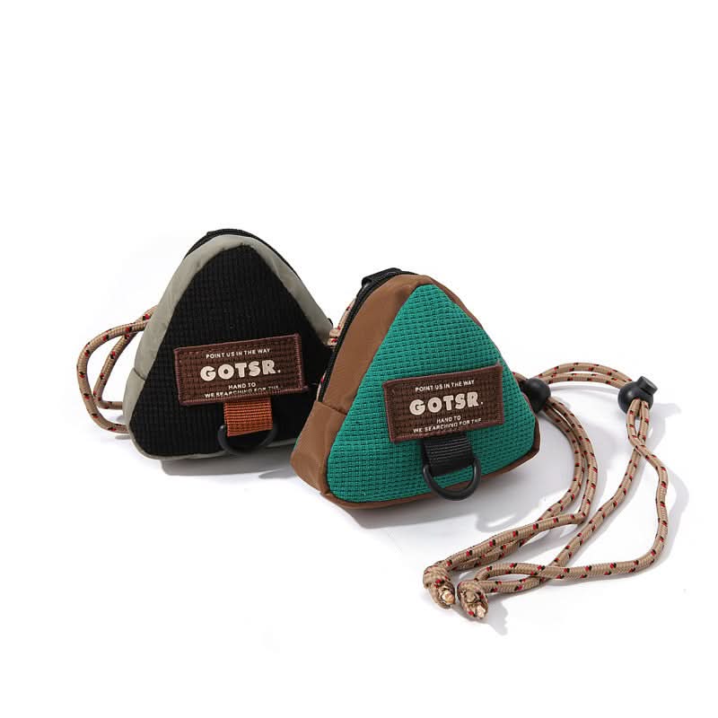 Triangle Coin Purse & Key Bag – Compact Neck & Shoulder Pouch