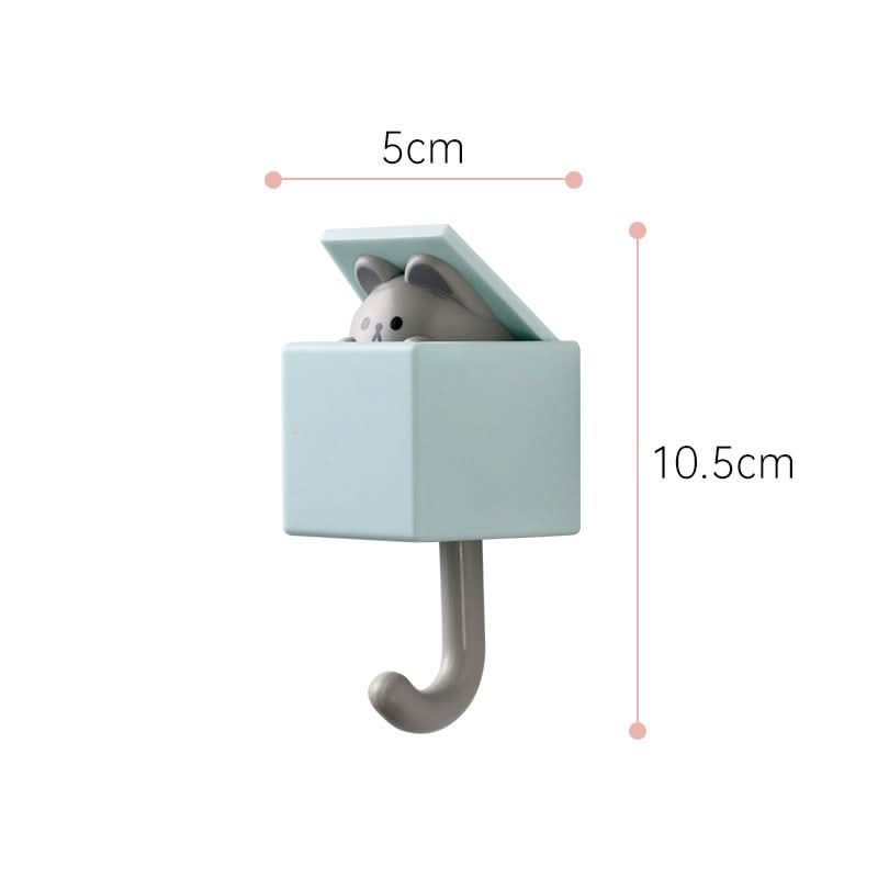 Cute Animal Wall Hook – Punch-Free Adhesive Hook for Keys