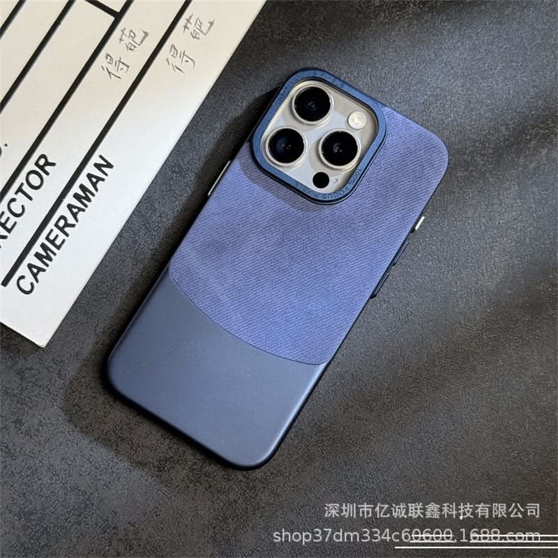 Luxury Velvet iPhone 15 & 14 Case - Shockproof, Anti-Fingerprint Cover