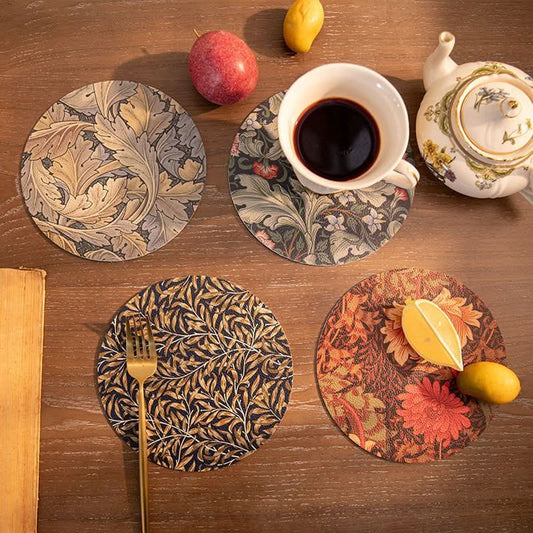 Leather Coasters - Light Luxury Dining & Coffee Table Mats (Set of 4 Pcs.)