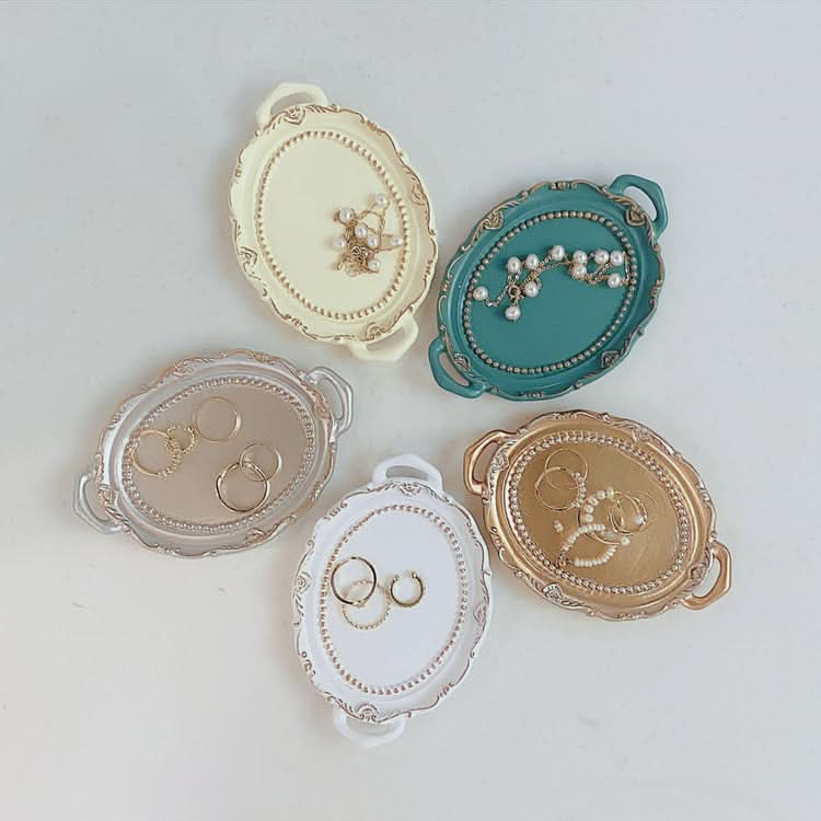 Shiyilian INS Style Creative Resin Candle & Jewelry Tray (Set of 2pcs.)