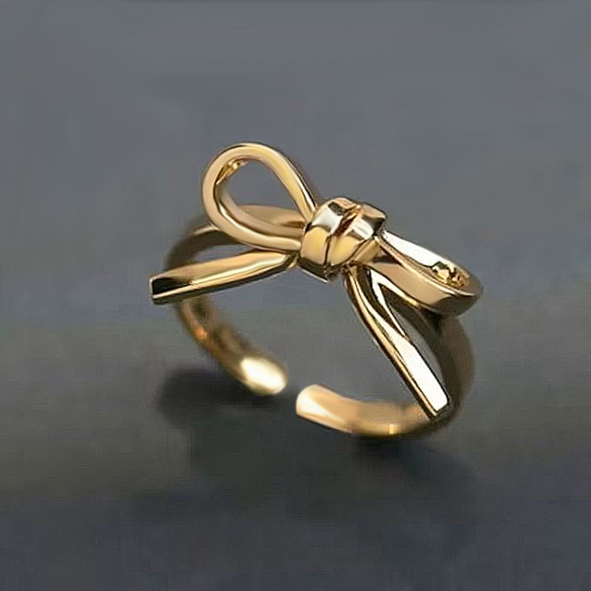 Creative Bow Open Ring for Women – Knotted Jewelry in Gold & Silver