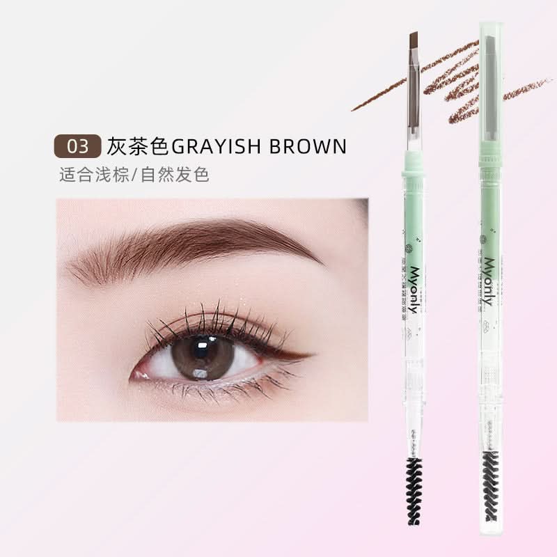 Myonly Dual-Ended Rotating Eyebrow Pencil – Ultra-Fine Triangle Tip Smudge-Proof