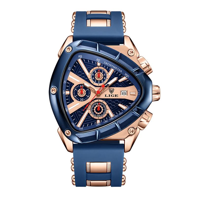 Men's Fashion Quartz Watch – Luminous Dial, Calendar Display, Silicone Strap