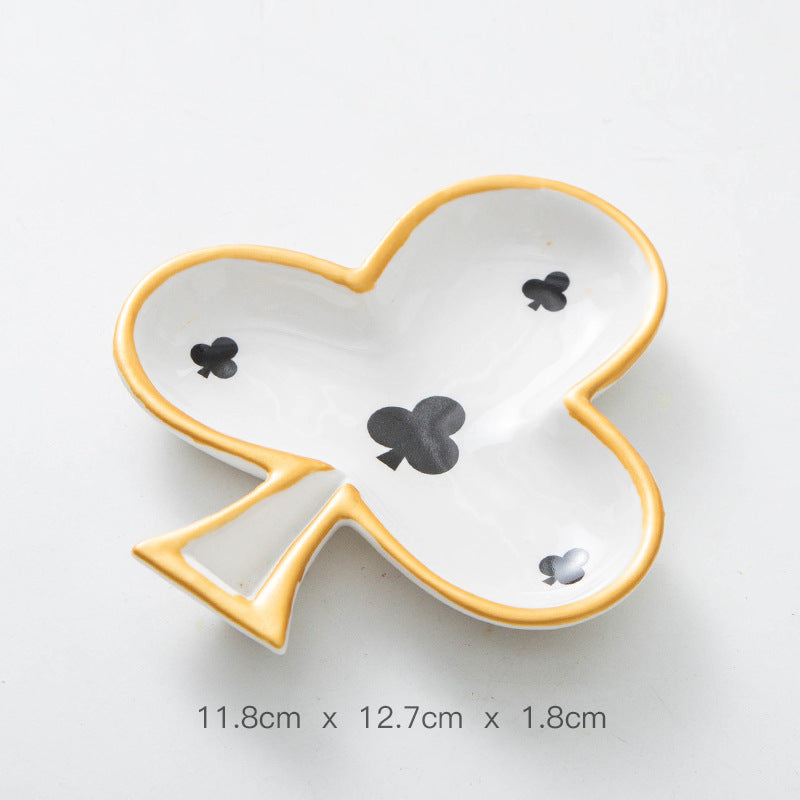 White Ceramic Jewelry & Snack Plate – Versatile Porcelain Dish for Home Storage