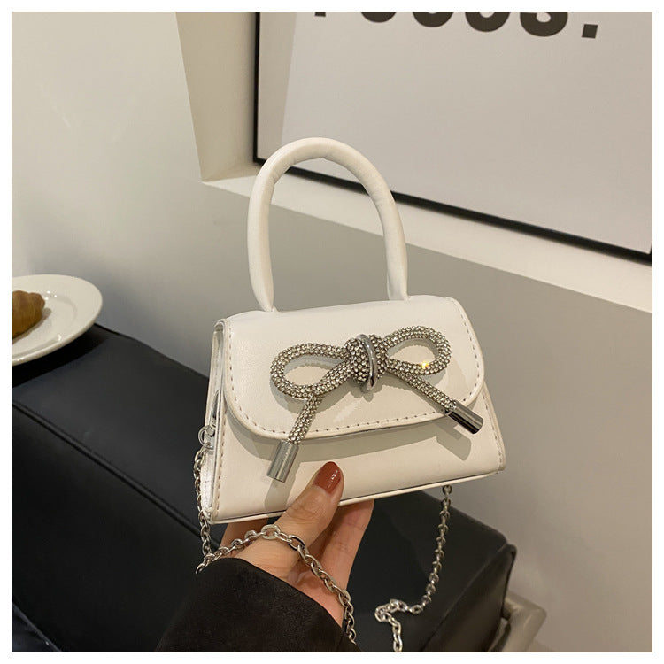 Cute Mini Handbag for Women – Bowknot PU Shoulder Lipstick Crossbody Bag