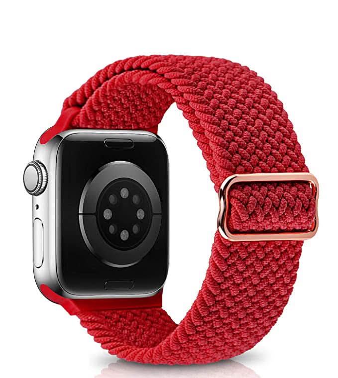 Adjustable Woven Nylon Band for Apple Watch –With Buckle, 38mm-49mm (Only Strap)