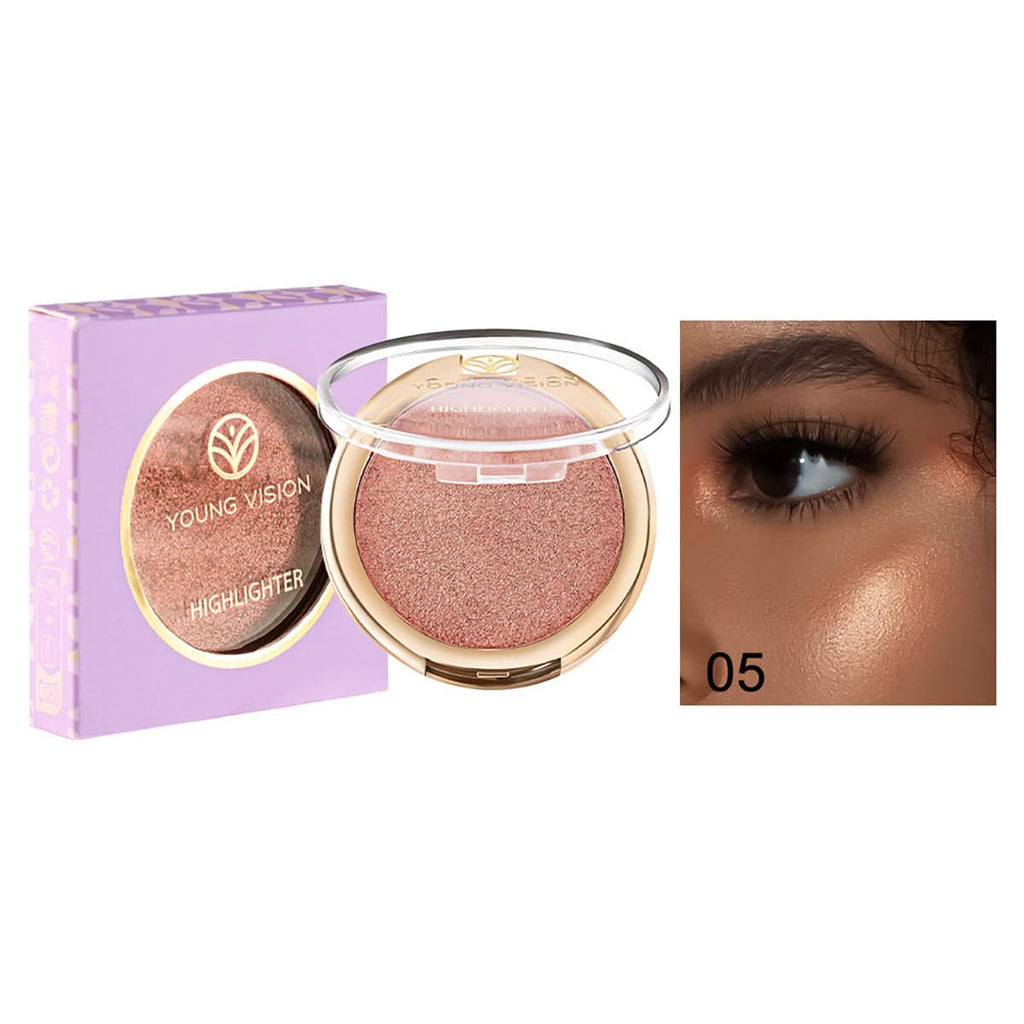 YOUNG VISION Baked Highlighter Powder – Brightening & Contouring, Polarized Glow