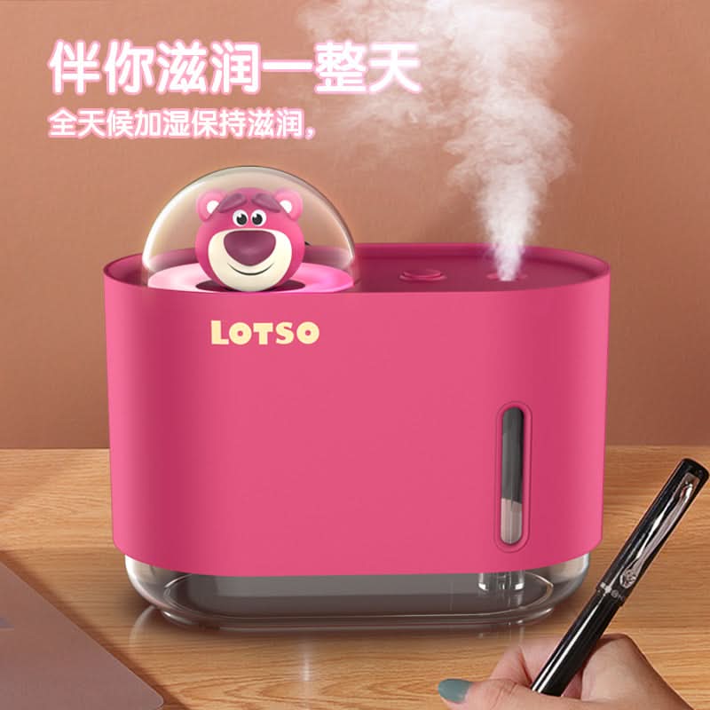 Mini USB Strawberry Bear Humidifier – Portable Ultrasonic Mist For Home & Desk