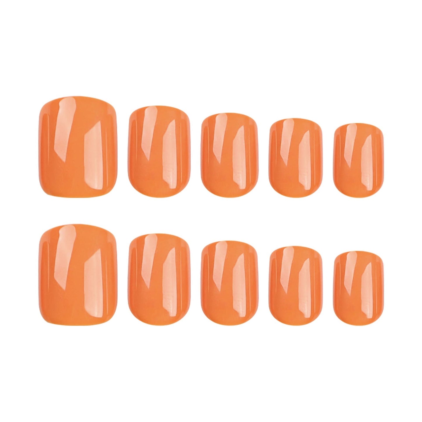 Classic Solid Color Press-On Nails – Short Square Reusable False Nails