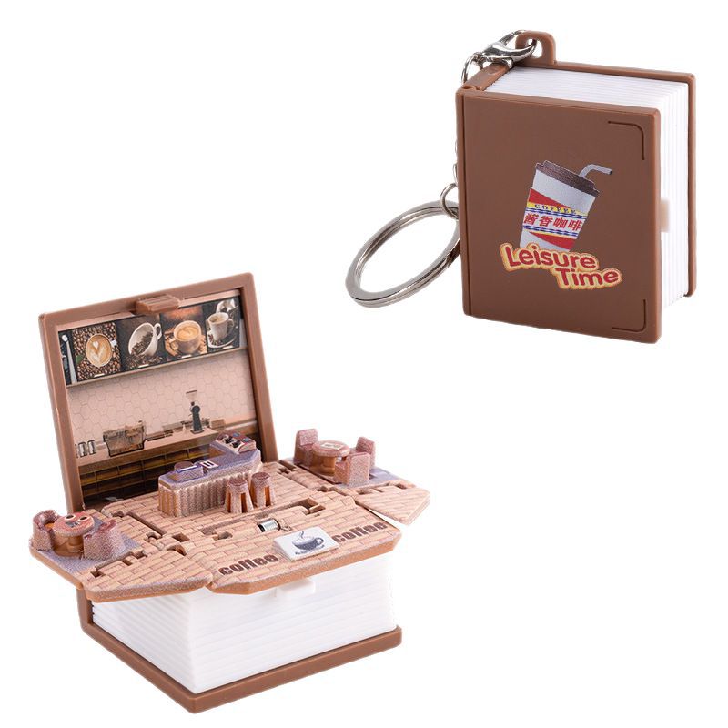 3D Folding Castle Pop-up Keychain – Mini Decompression Toy for Teens