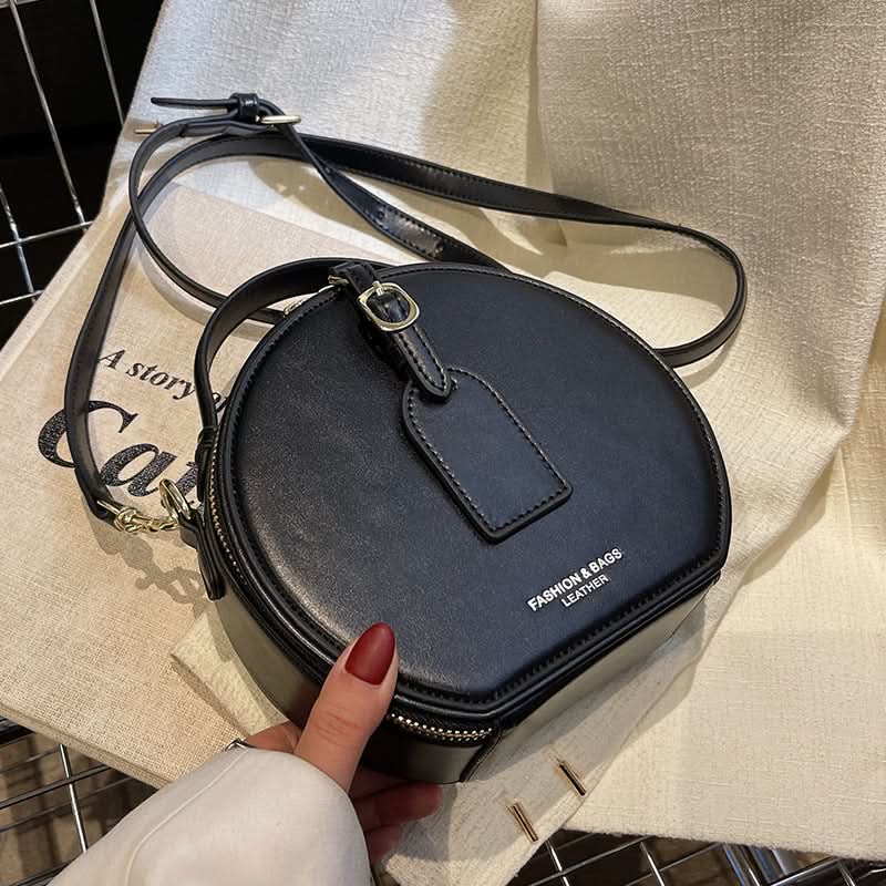 Women’s Street style Round PU Shoulder Bag – Small Crossbody Purse
