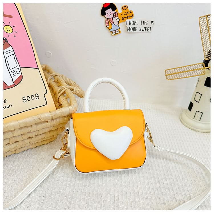 Women's PU Shoulder Bag with Heart Design