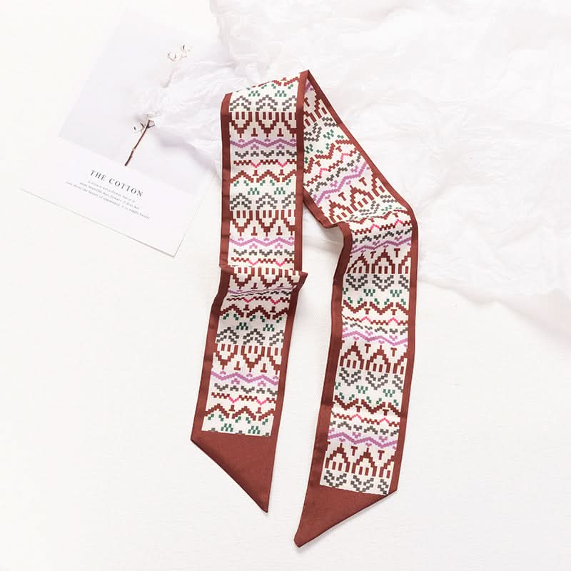 Silk Scarf Ribbon Ponytail Bow - Letter Headband Accessory (Set of 2pcs.)