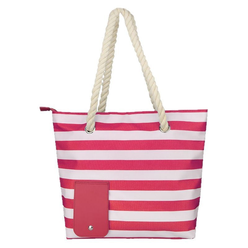 Women's Oxford Cloth Waterproof Handbag – Striped Insulated Shoulder Tote
