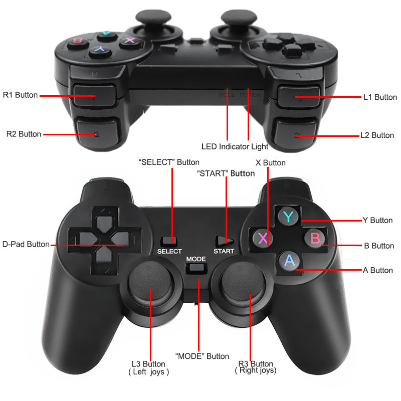 Wireless PS3 Game Controller – 2.4G USB Gamepad for PC, Android, and Console