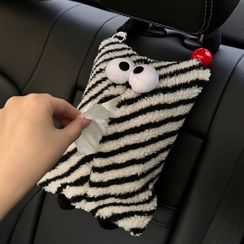 Cartoon Monster Plush Tissue Box for Car