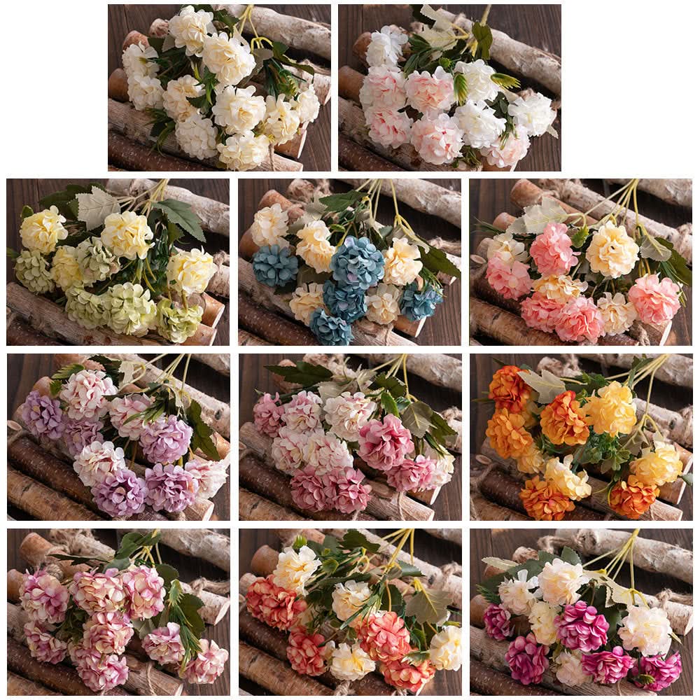 Set of 2 pcs. Ball Chrysanthemum Artificial Flower Bunch