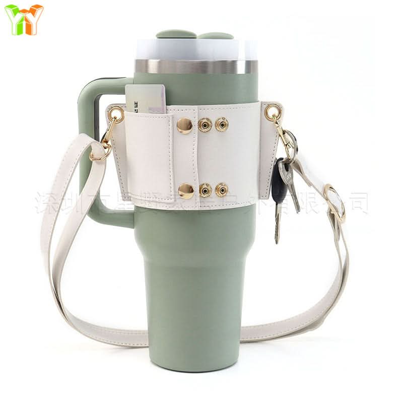 Adjustable Crossbody Cup Holder & Multi-Function Bag