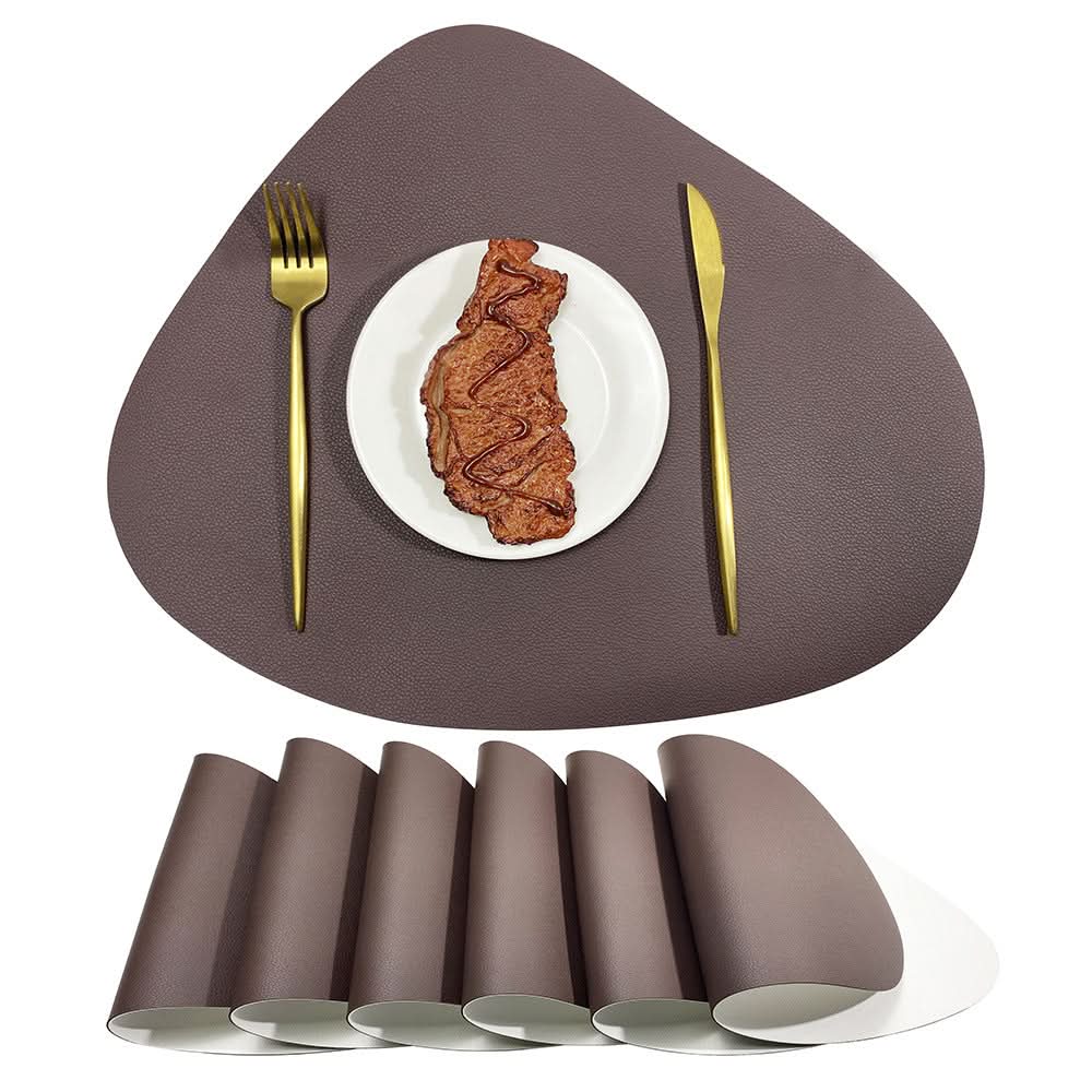 Double-Sided Lychee Leather Waterproof Placemat
