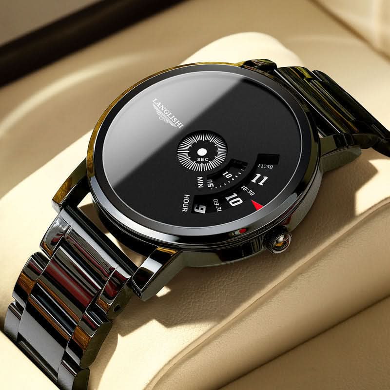 Ultra-Thin Men’s Quartz Watch, Large Dial