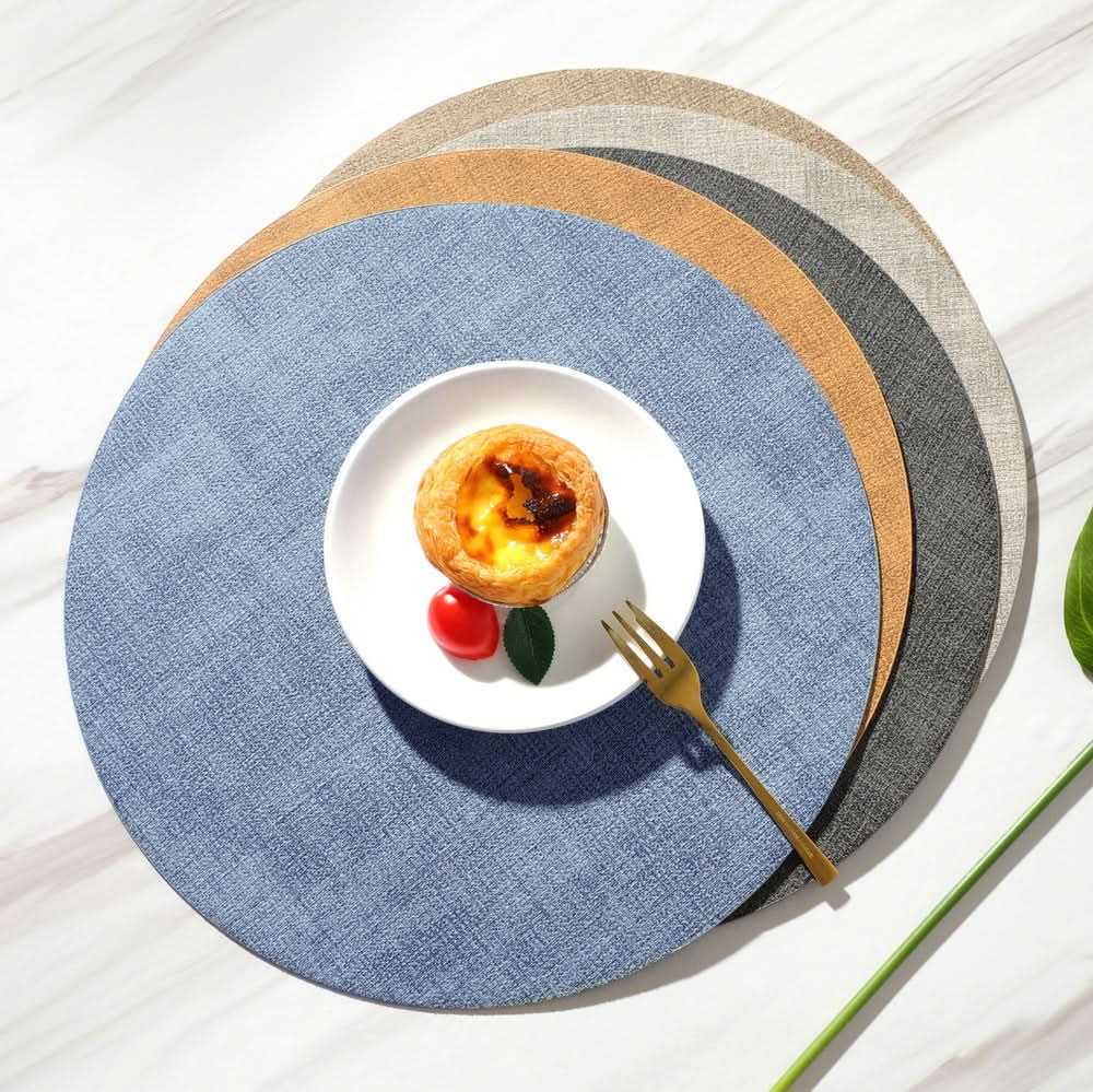 Double-Sided Leather Placemat Heat Insulation