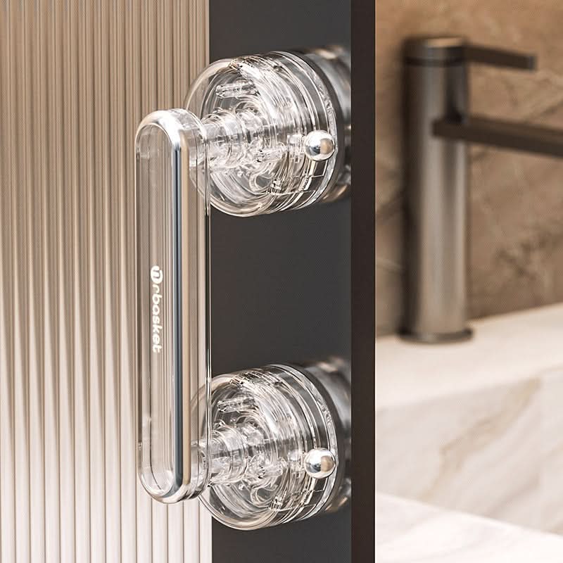Punch-Free Suction Cup Glass Door Handle – For Cabinets & Refrigerators
