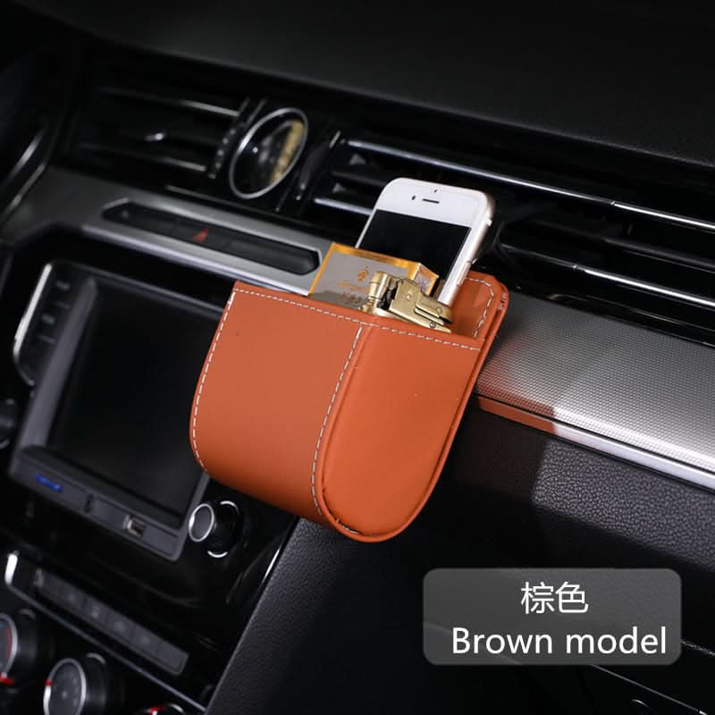 Leather Car Air Vent Storage Box (Set of 2)