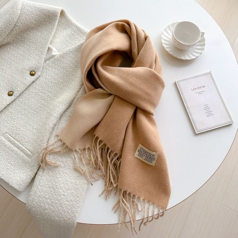 Korean Style Double-Sided Imitation Cashmere Scarf