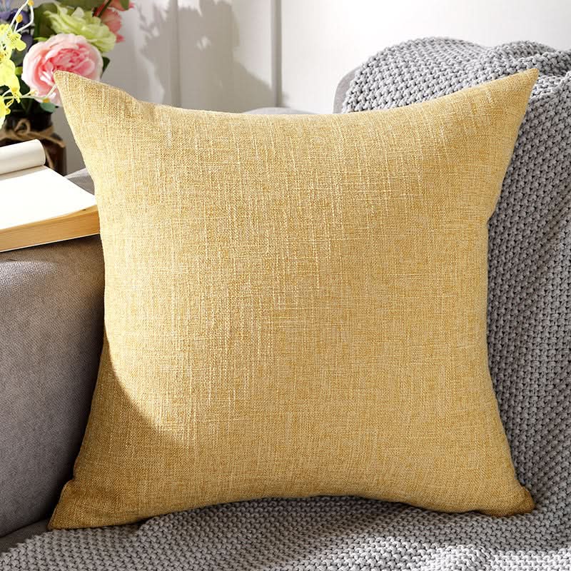 Solid Color Linen Sofa Pillow Covers (Set of 2)