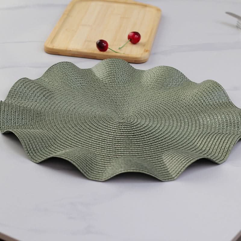 Thick Woven PP Ruffle Placemats & Coasters