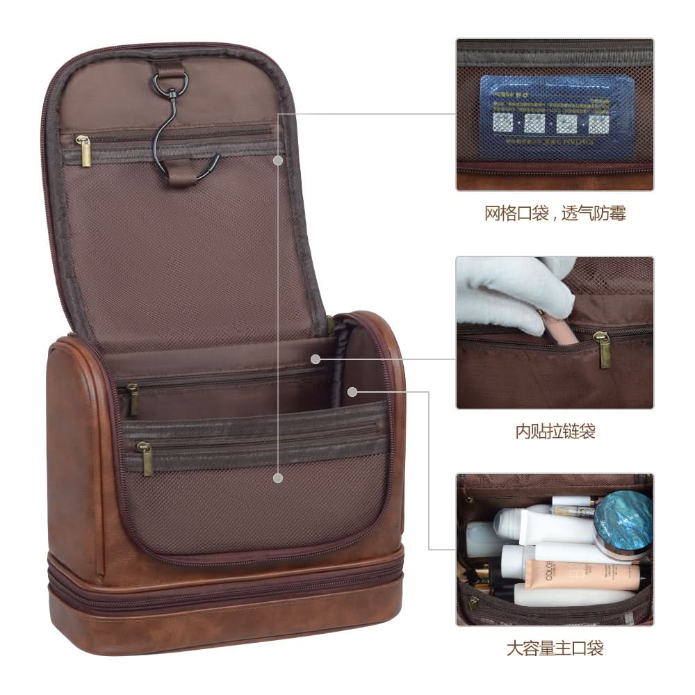 Men's Waterproof Business Toiletry Bag - Travel Organizer