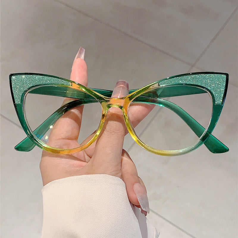 Trendy Cat-Eye Anti-Blue Light Glasses for Women – Large Frame Butterfly Eyewear