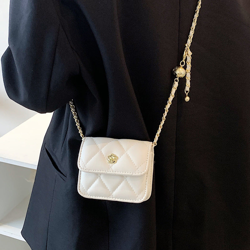 Mini Crossbody Phone Bag for Women – Classic Metallic Chain Shoulder Purse