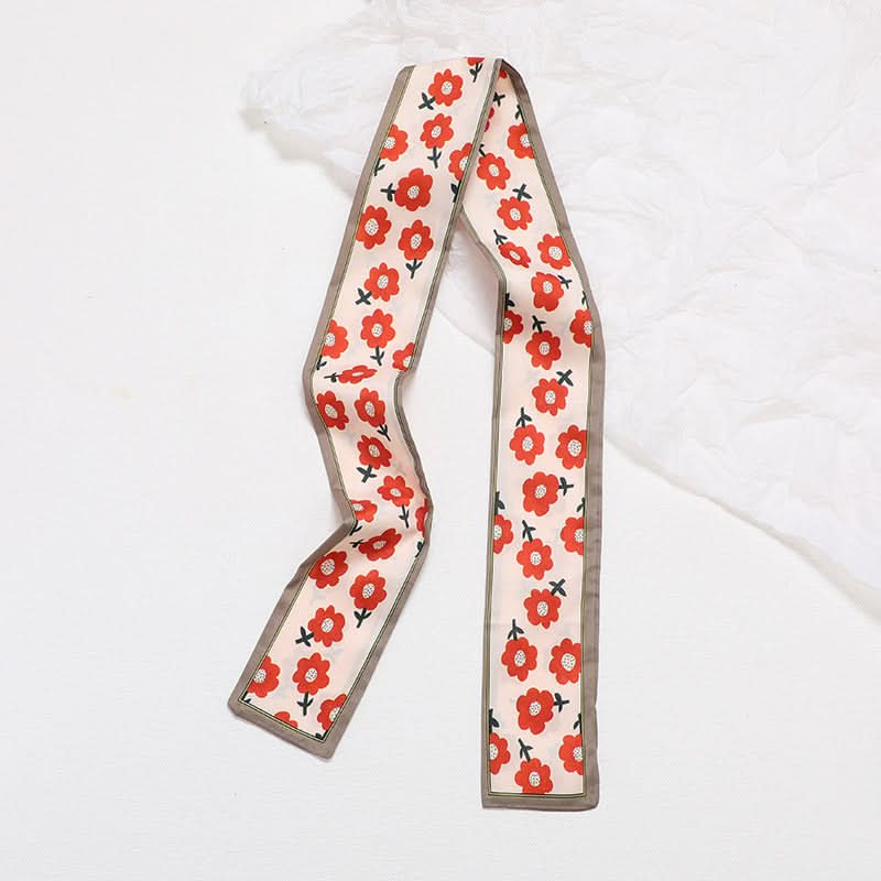 Silk Scarf Ribbon Ponytail Bow - Letter Headband Accessory (Set of 2pcs.)