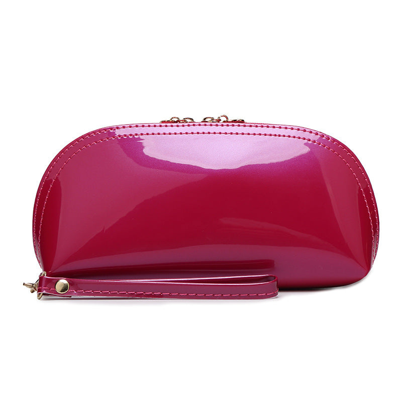 Mini Patent Leather Clutch Bag – Stylish Zipper Purse for Women, Compact Evening & Cosmetic Clutch