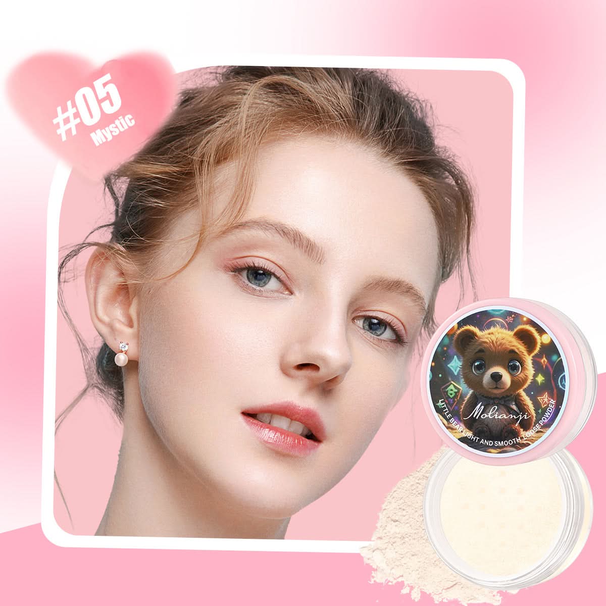 Molianji Matte Finish Setting Powder – Long-Lasting Waterproof Oil Control